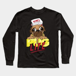 Pug Life - Cool Funny Design For Dog Lovers, Pug Fans, Cute Pug Gift Long Sleeve T-Shirt